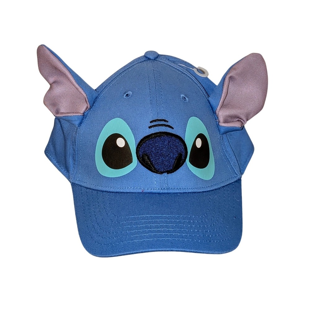 Disney Stitch Baseball Cap Blue Adjustable Ears Kids NWT